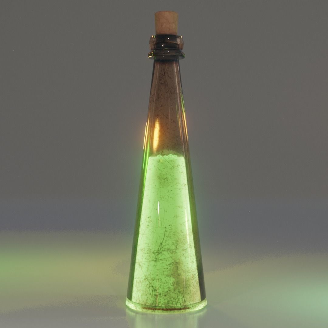 Halloween potion bottles blender 3 piece pack 3D model_2