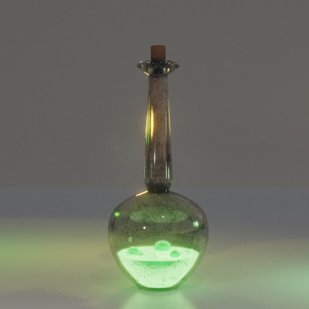 Halloween potion bottles blender 3 piece pack 3D model_1