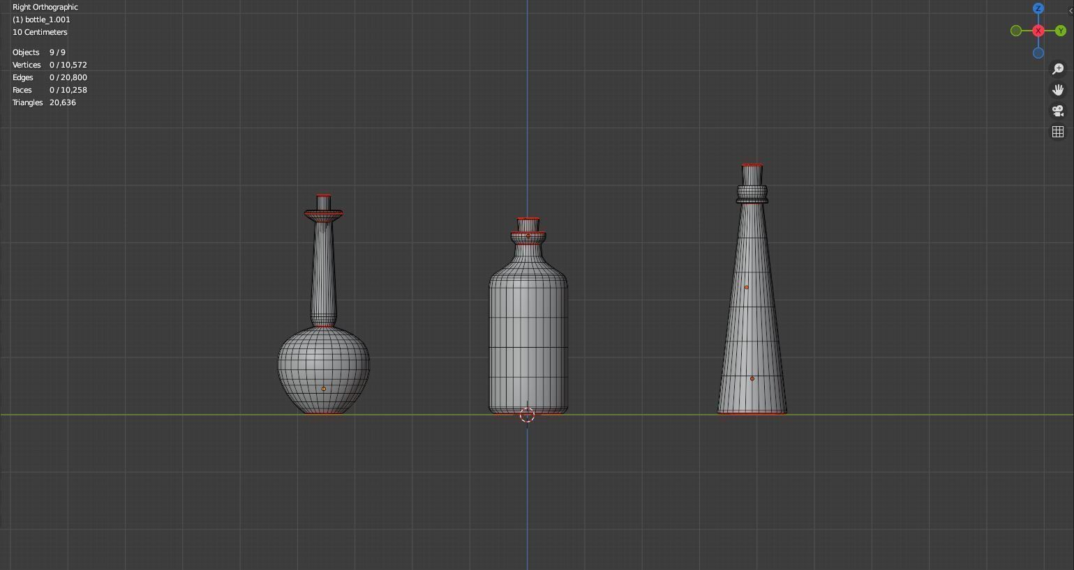 Halloween potion bottles blender 3 piece pack 3D model_4