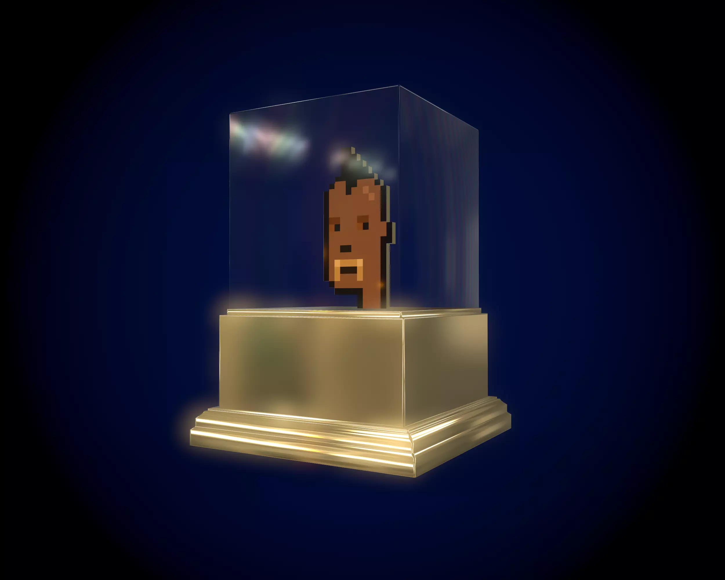 Gold Punk low-poly Low-poly 3D model