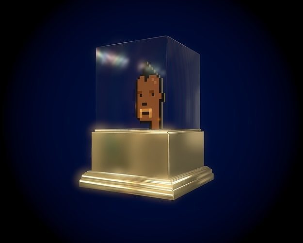 Gold Punk low-poly Low-poly 3D model
