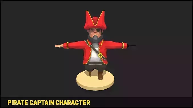 Low Poly Pirate Captain