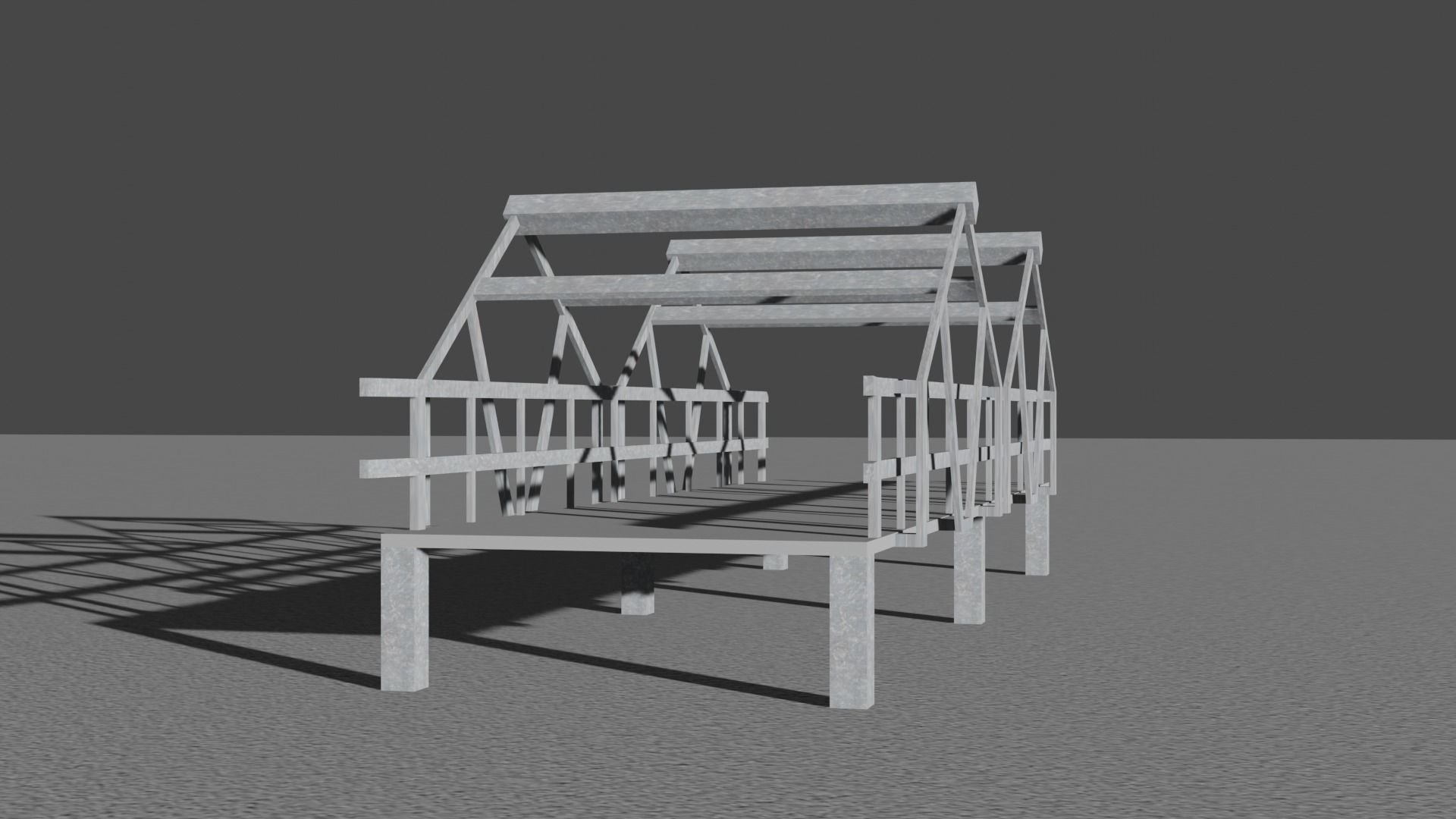 Road Bridge Low-poly 3D model_5