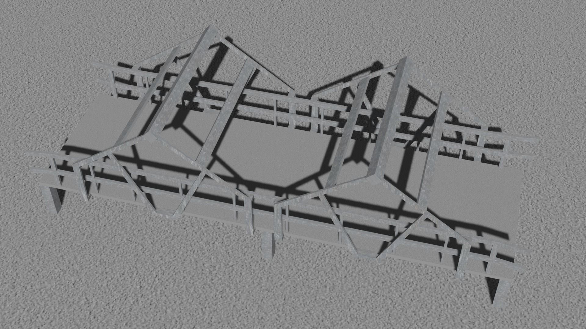 Road Bridge Low-poly 3D model_8