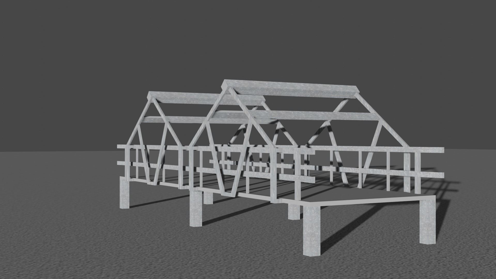 Road Bridge Low-poly 3D model_3