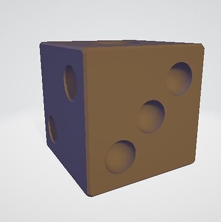 3D printable dice of size 30x30x30 cm3 Free 3D print model
