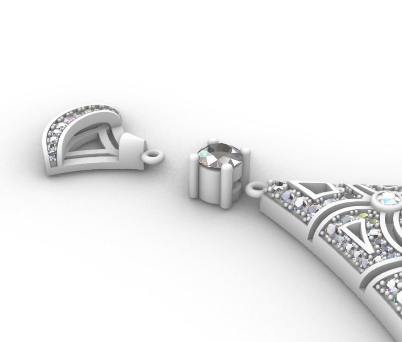 Woman Pendant 3D print model_7