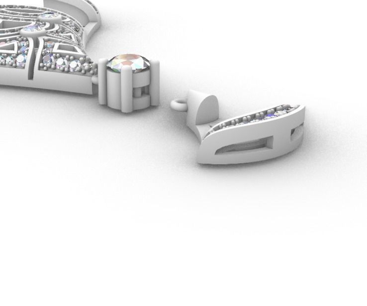 Woman Pendant 3D print model_8