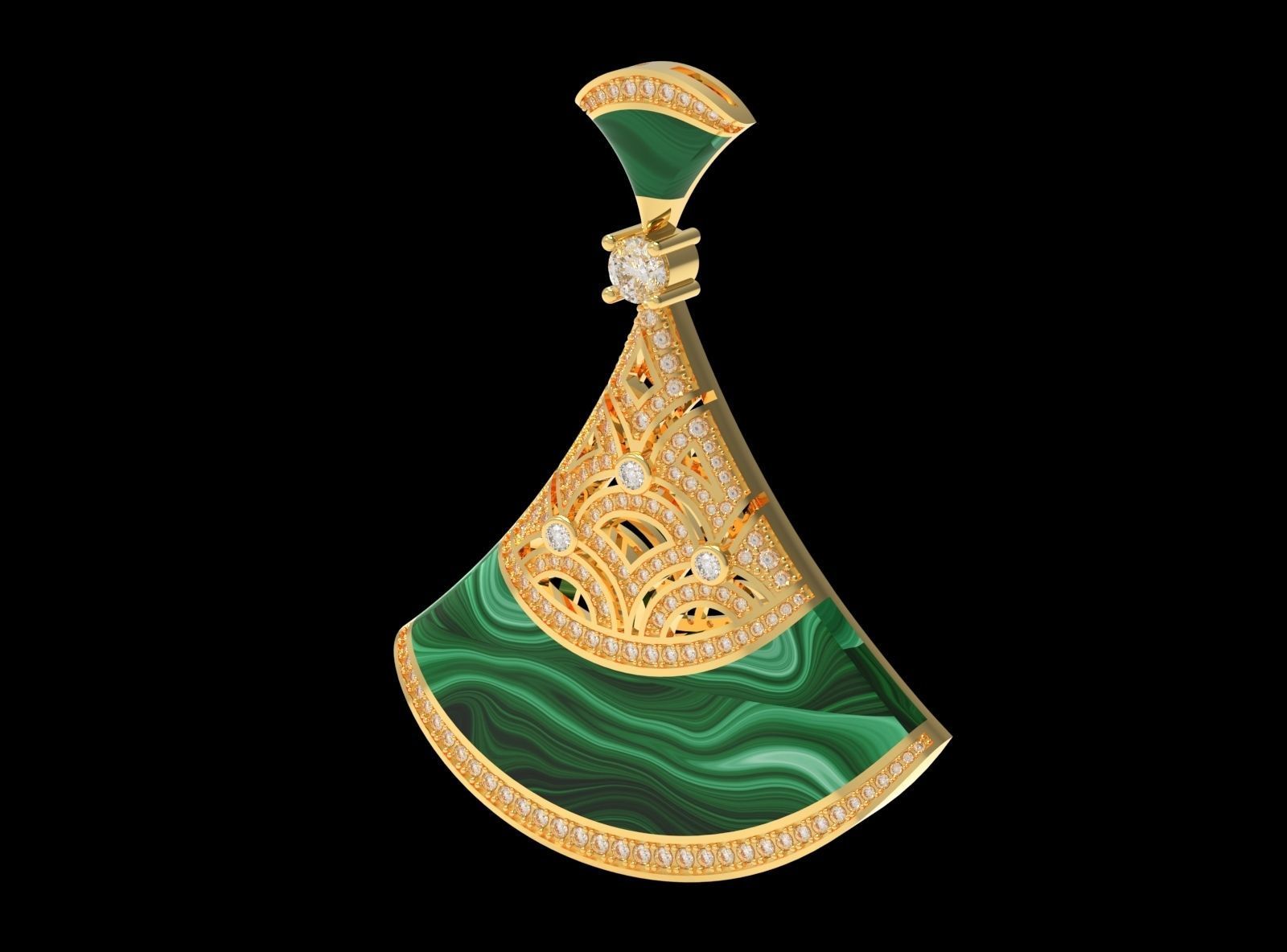 Woman Pendant 3D print model_1