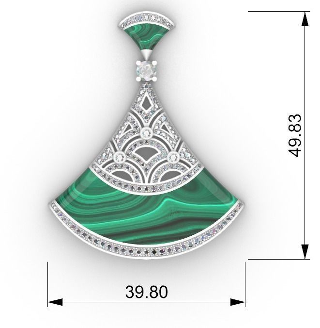 Woman Pendant 3D print model_6