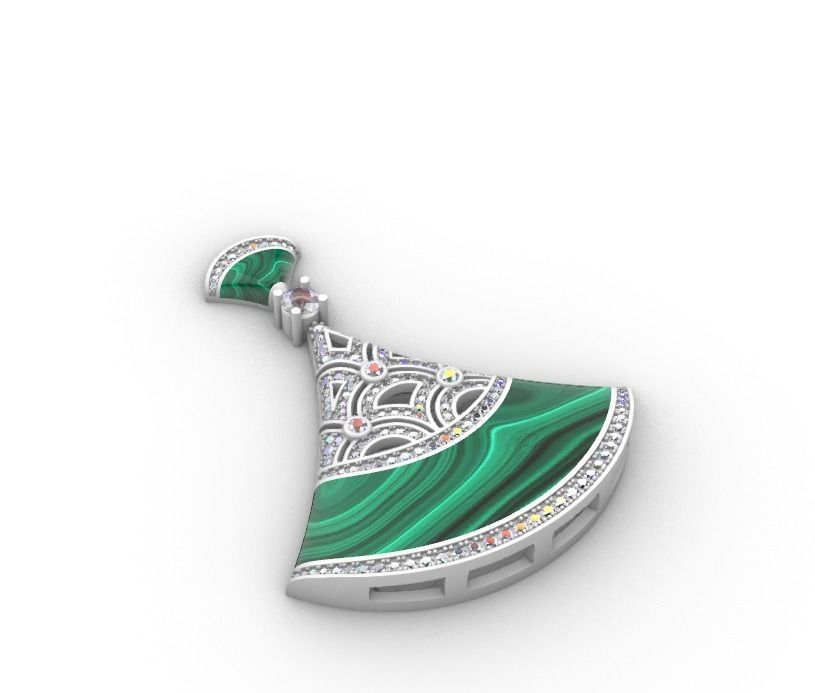 Woman Pendant 3D print model_3