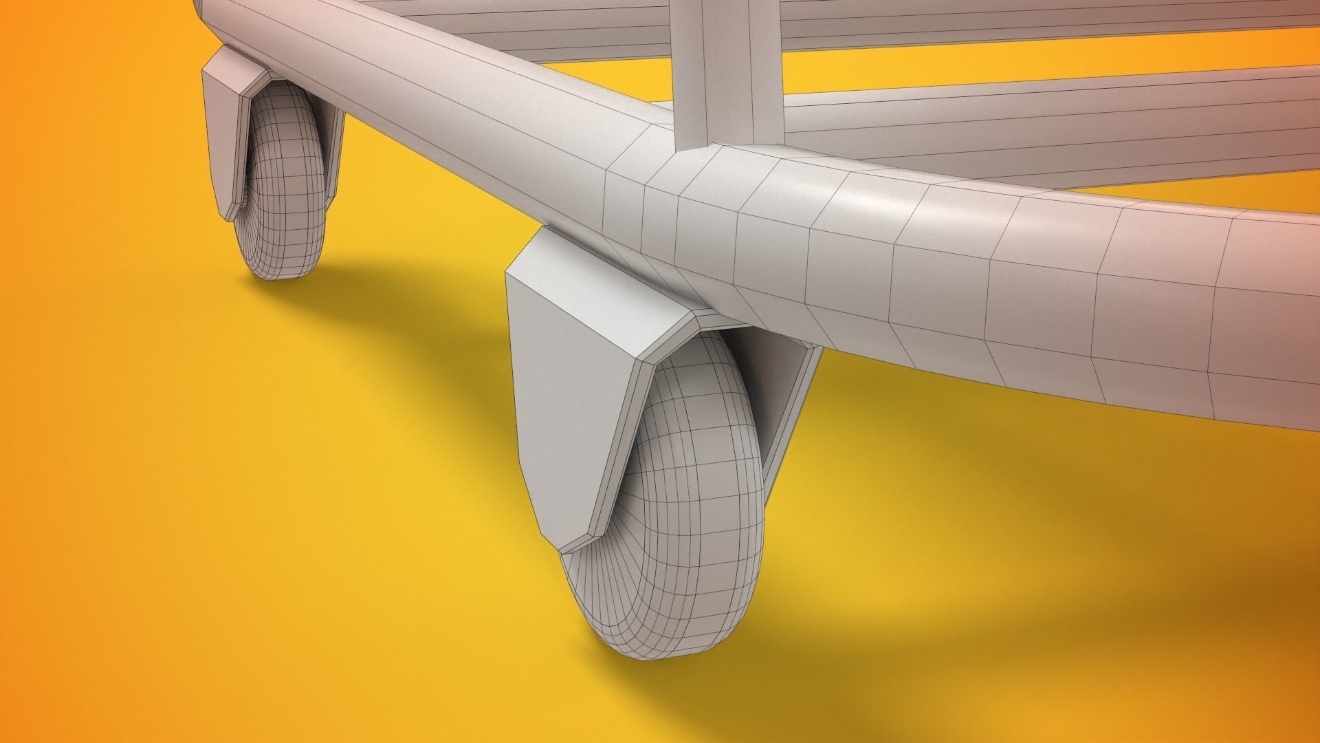 Stylized Shopping Cart Low-poly 3D model_12