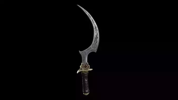 Sickle elder scrolls iii sword Low-poly 3D model