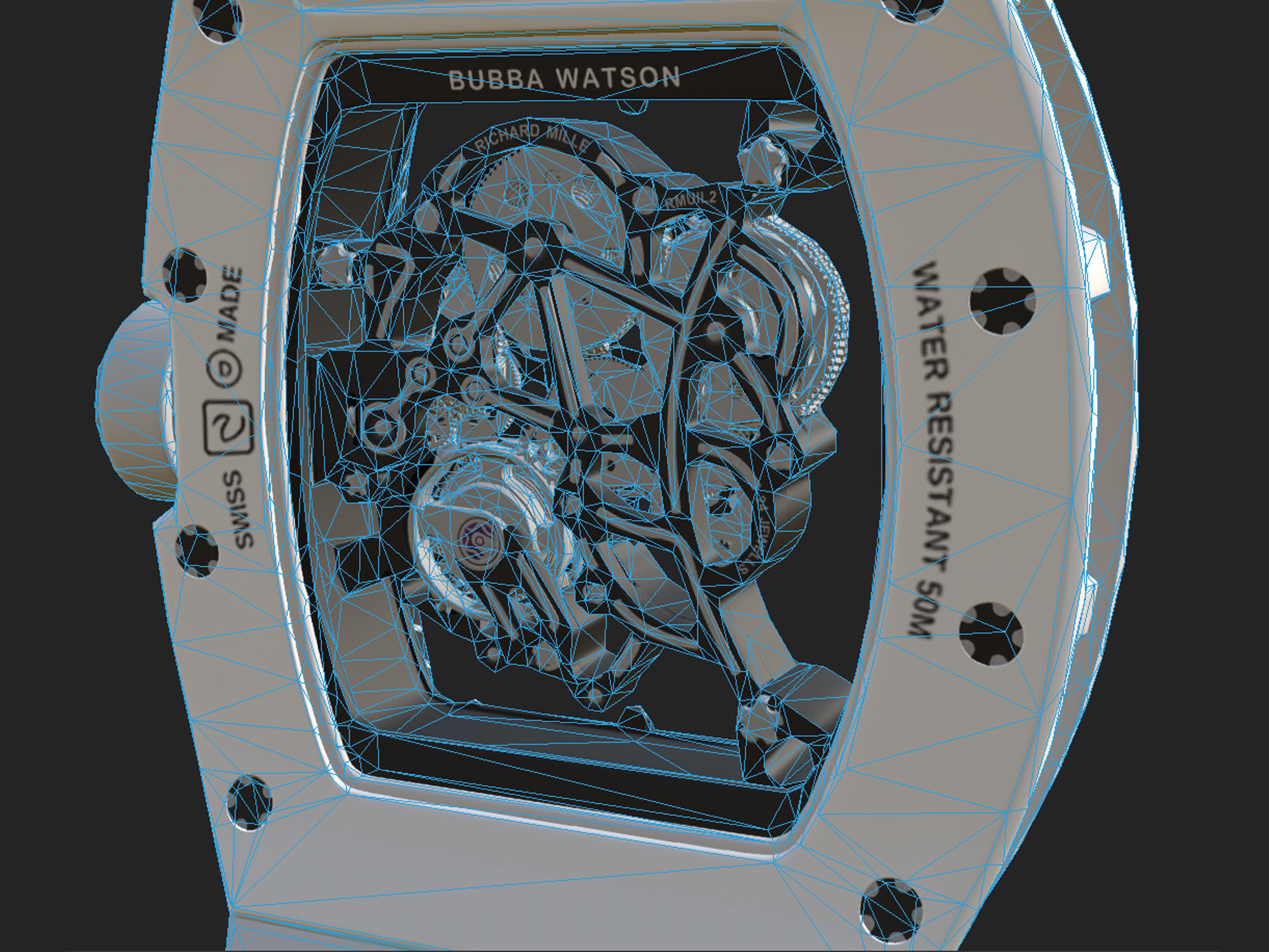 Richard Mille Bubba Watson  RM 055 Low-poly 3D model_18
