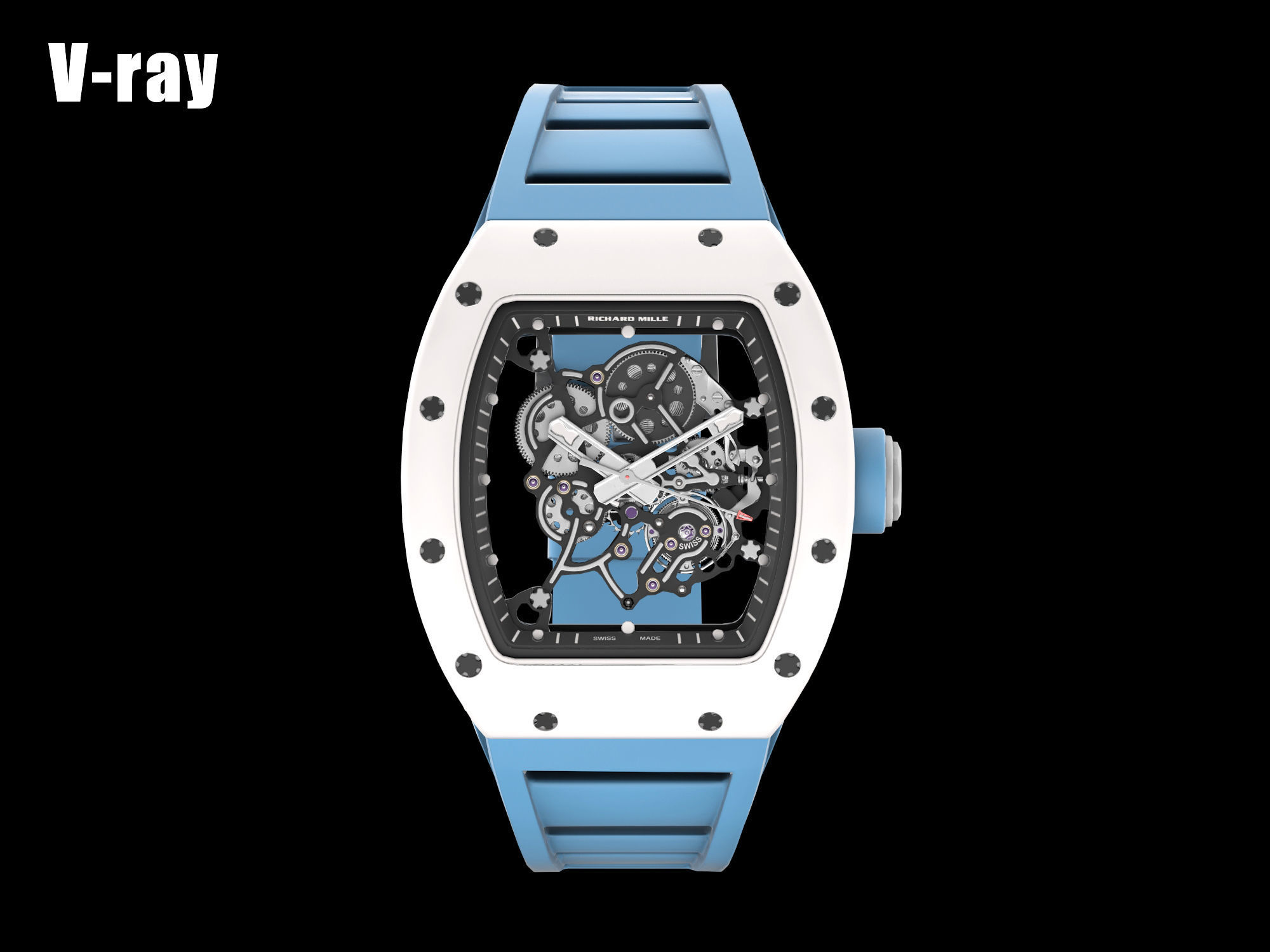 Richard Mille Bubba Watson  RM 055 Low-poly 3D model_21