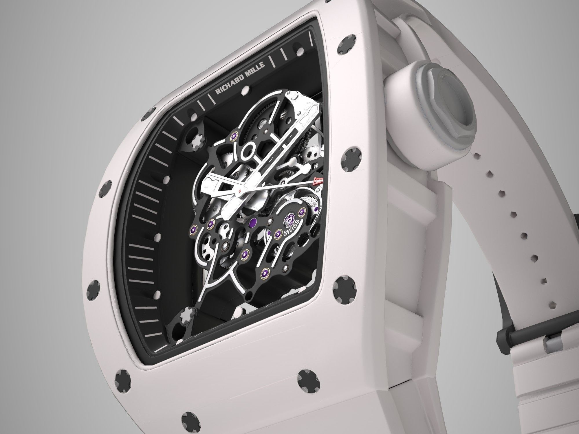 Richard Mille Bubba Watson  RM 055 Low-poly 3D model_13