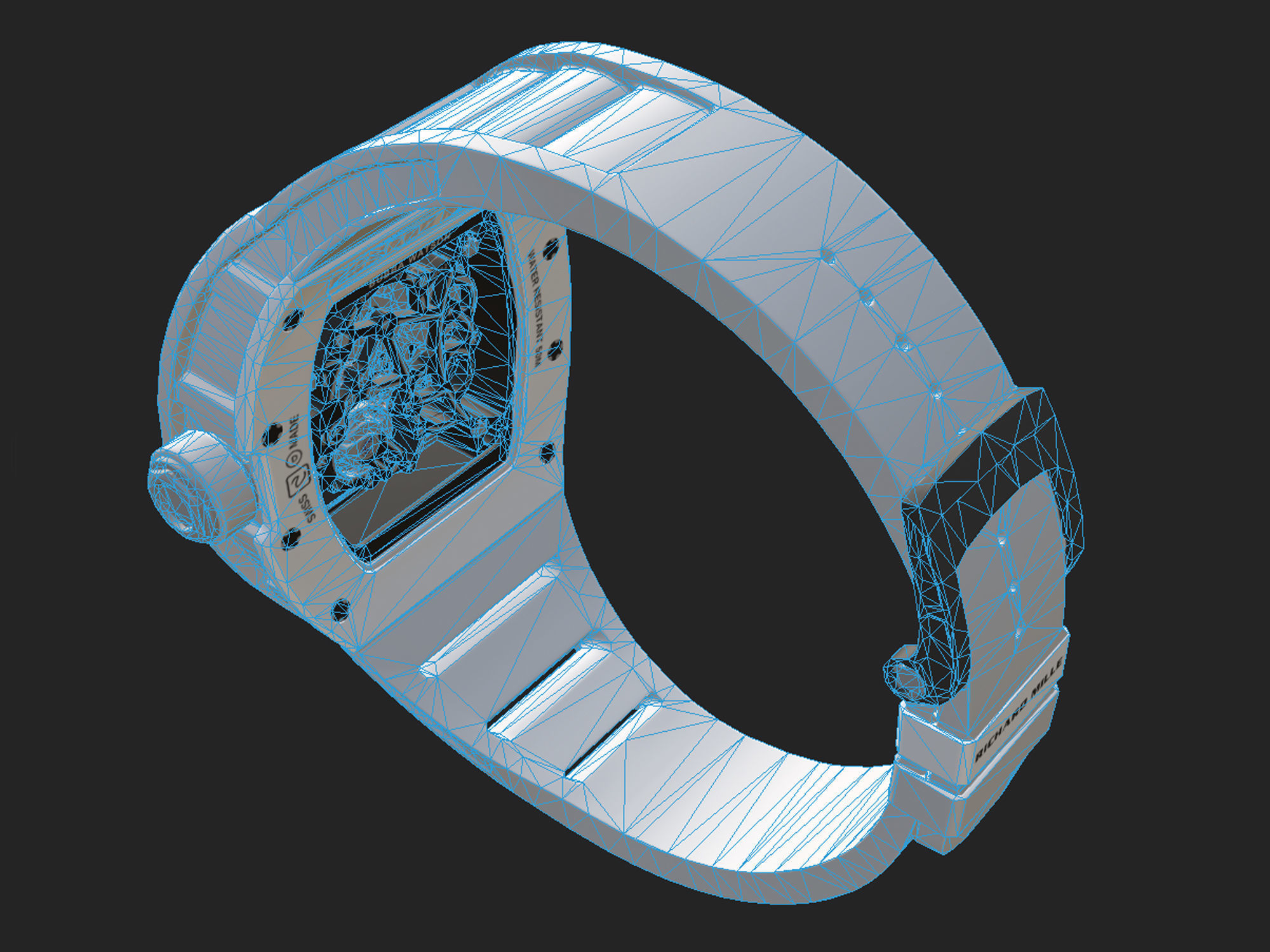Richard Mille Bubba Watson  RM 055 Low-poly 3D model_16