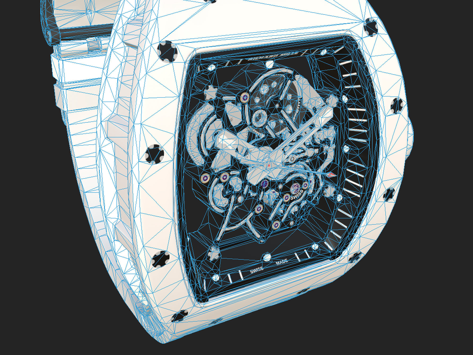 Richard Mille Bubba Watson  RM 055 Low-poly 3D model_17