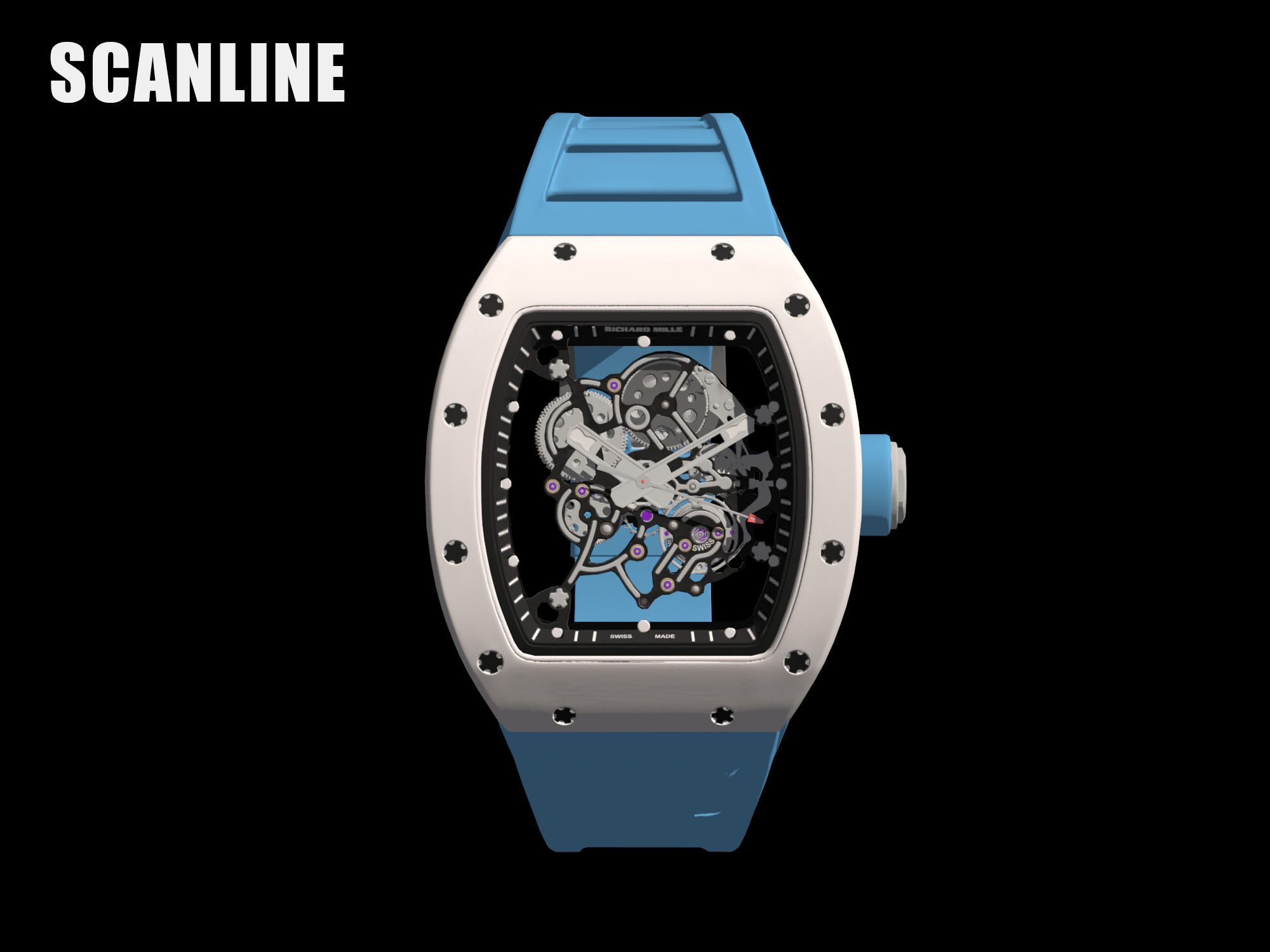 Richard Mille Bubba Watson  RM 055 Low-poly 3D model_22