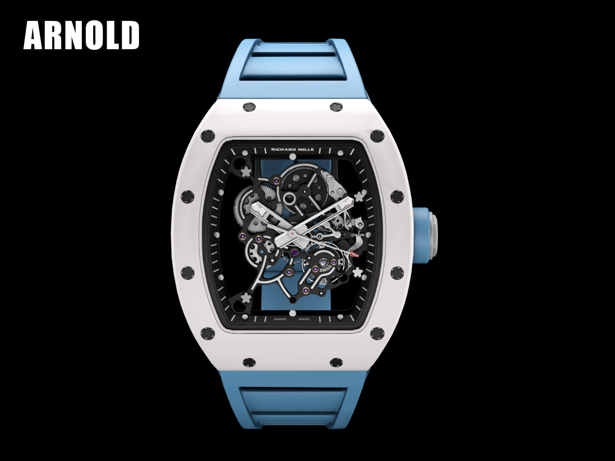 Richard Mille Bubba Watson  RM 055 Low-poly 3D model_20