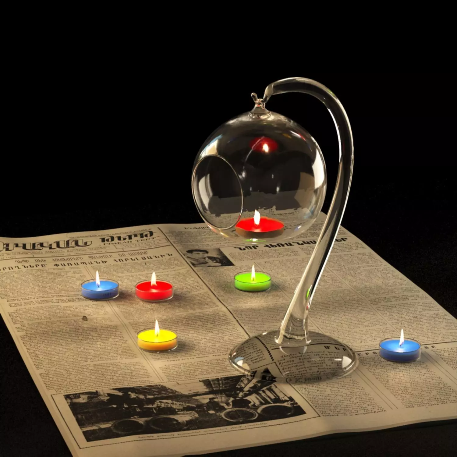 Candlestick Ball Free 3D model