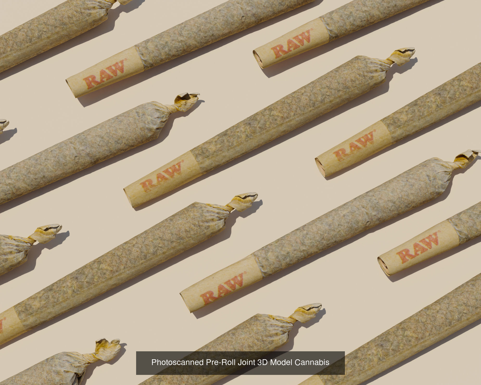Photoscanned Unburnt and Burnt Pre-Roll Cannabis Collection _3