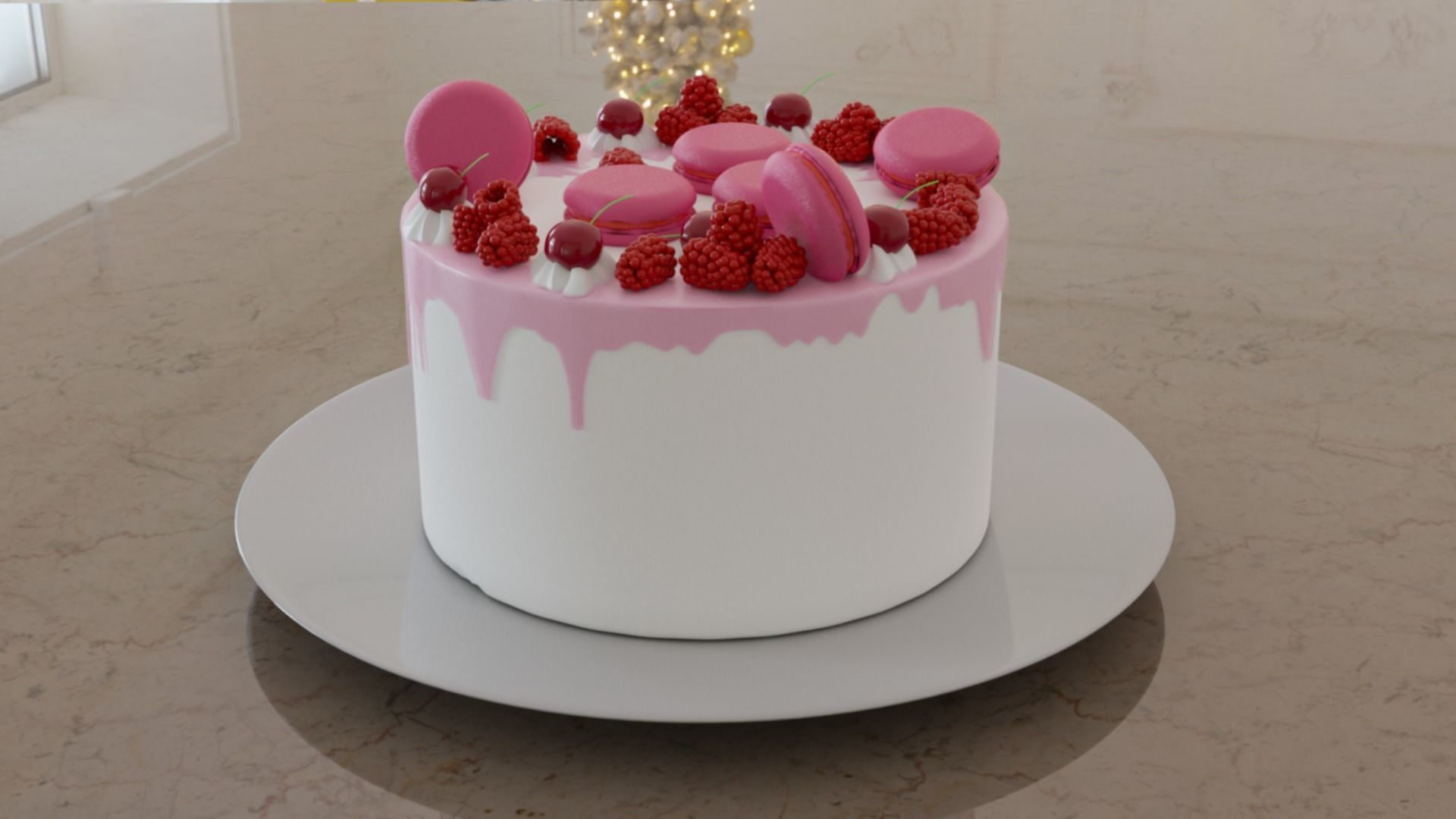 Gorgeous cake Free 3D model_2