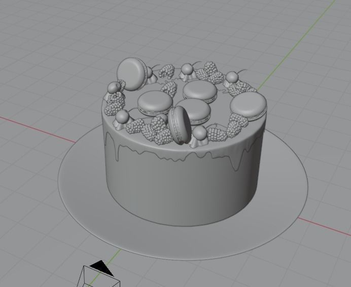 Gorgeous cake Free 3D model_3