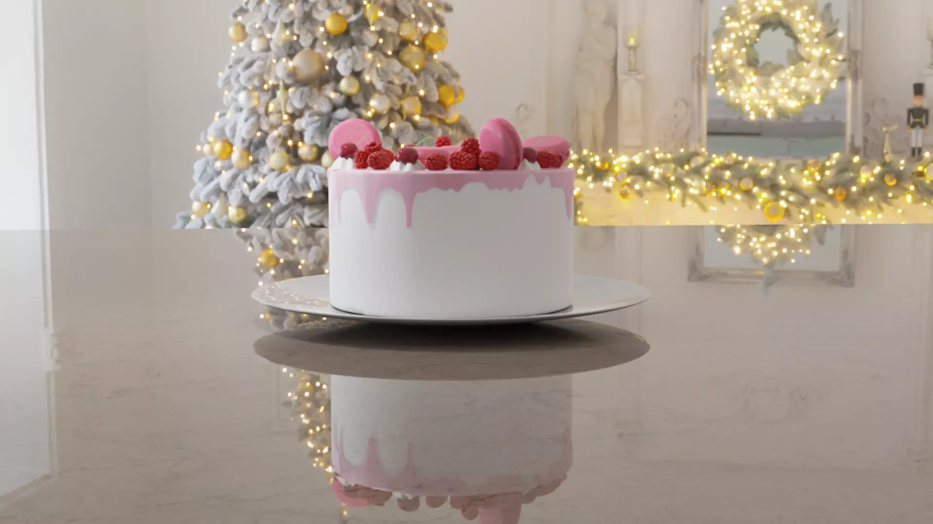 Gorgeous cake Free 3D model_0