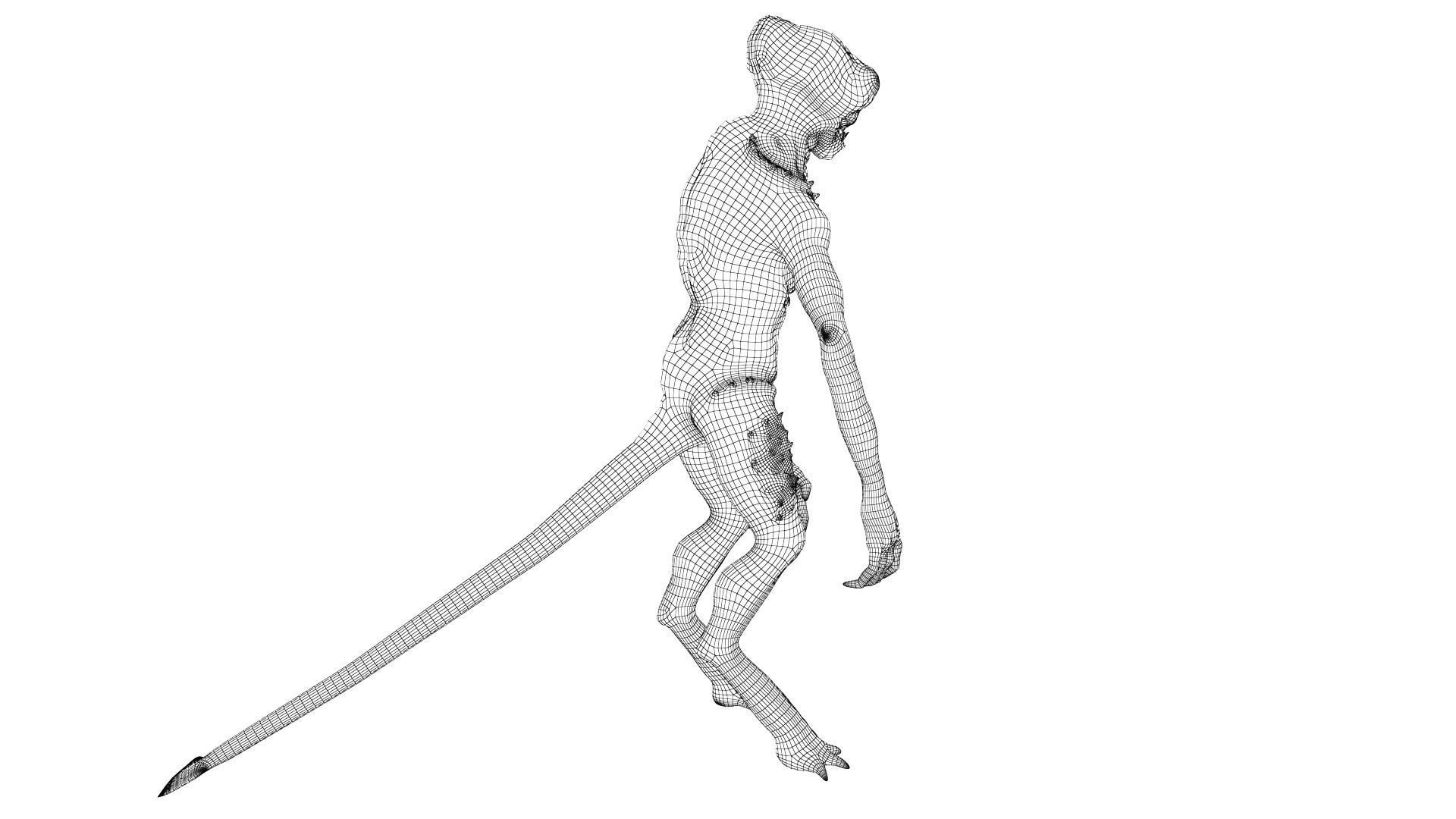 Alien Monster Low-poly 3D model_28