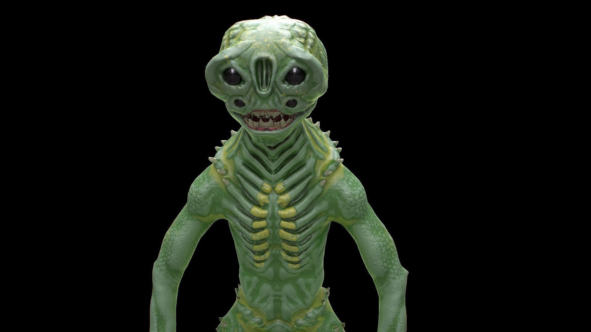 Alien Monster Low-poly 3D model_22