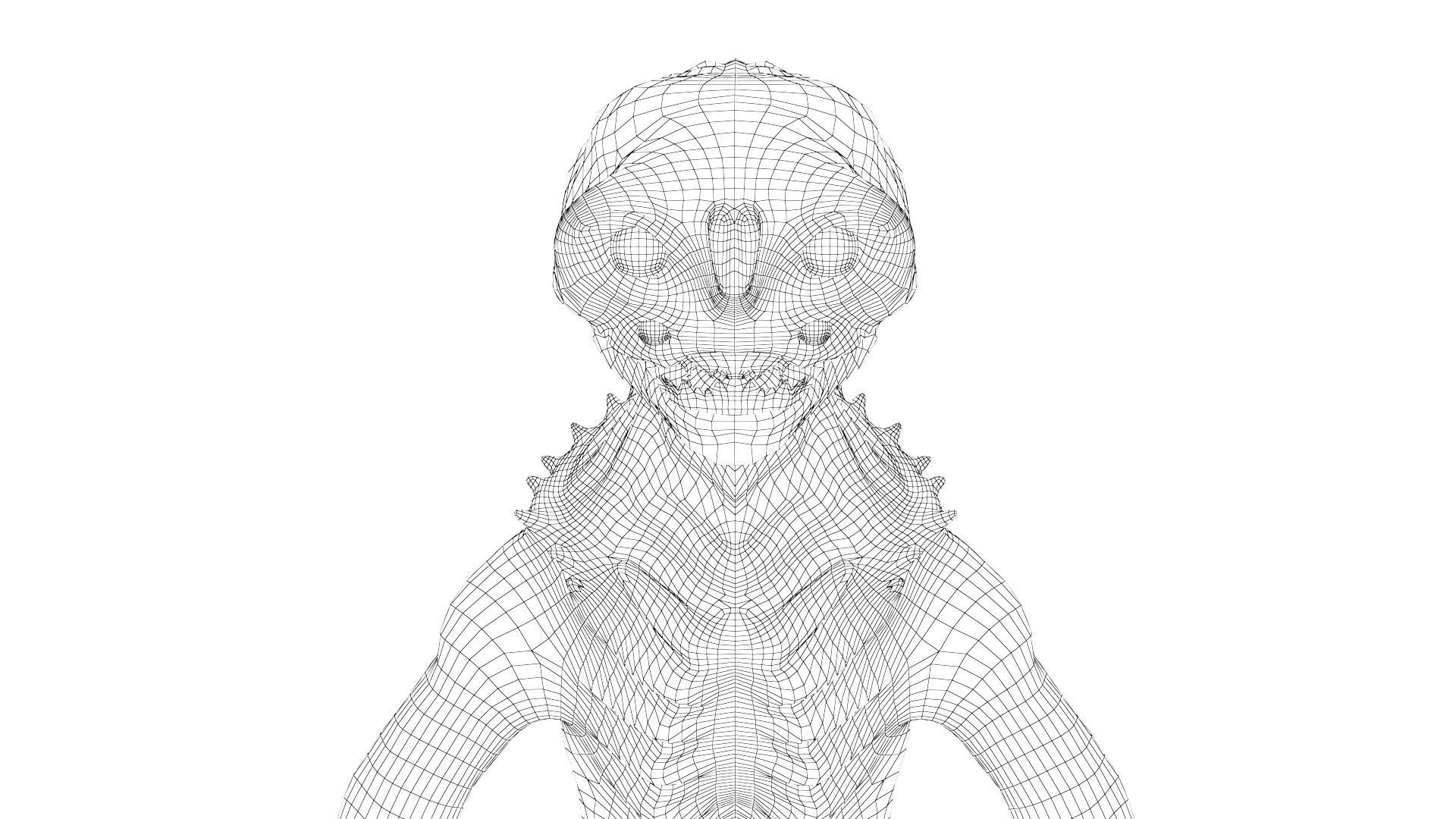 Alien Monster Low-poly 3D model_31