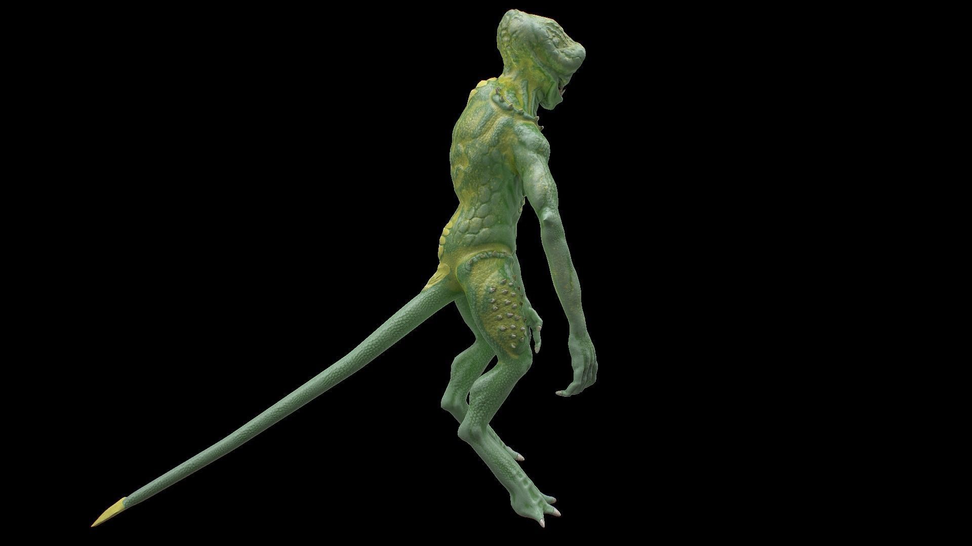 Alien Monster Low-poly 3D model_16