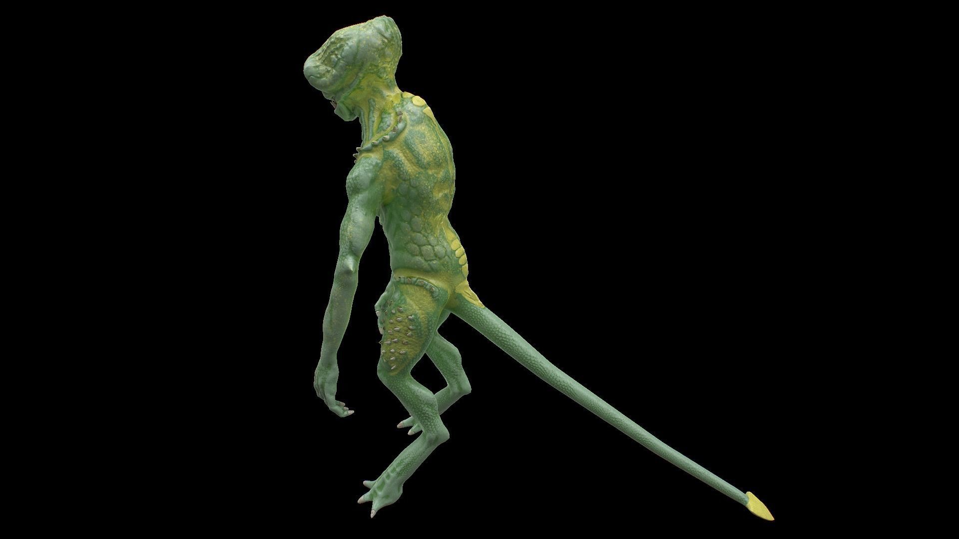 Alien Monster Low-poly 3D model_19