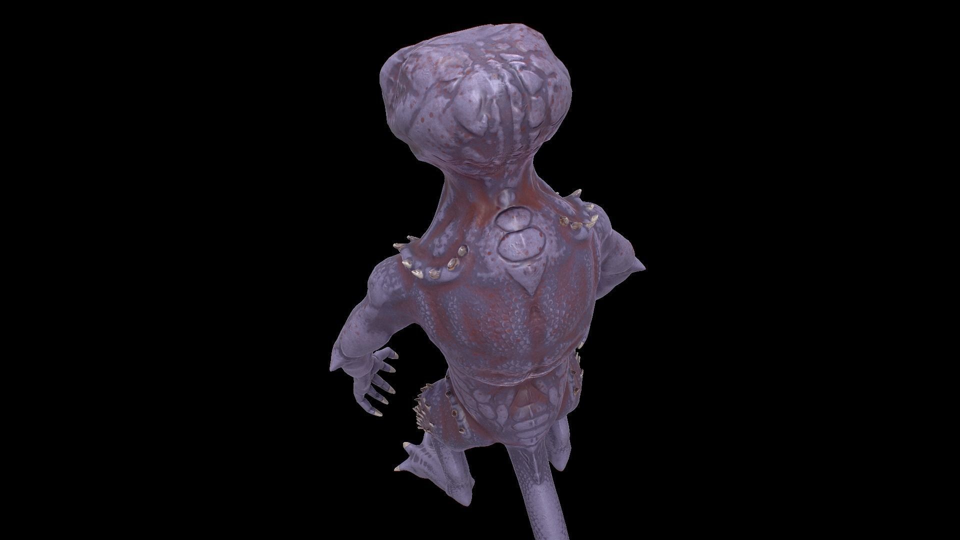 Alien Monster Low-poly 3D model_11