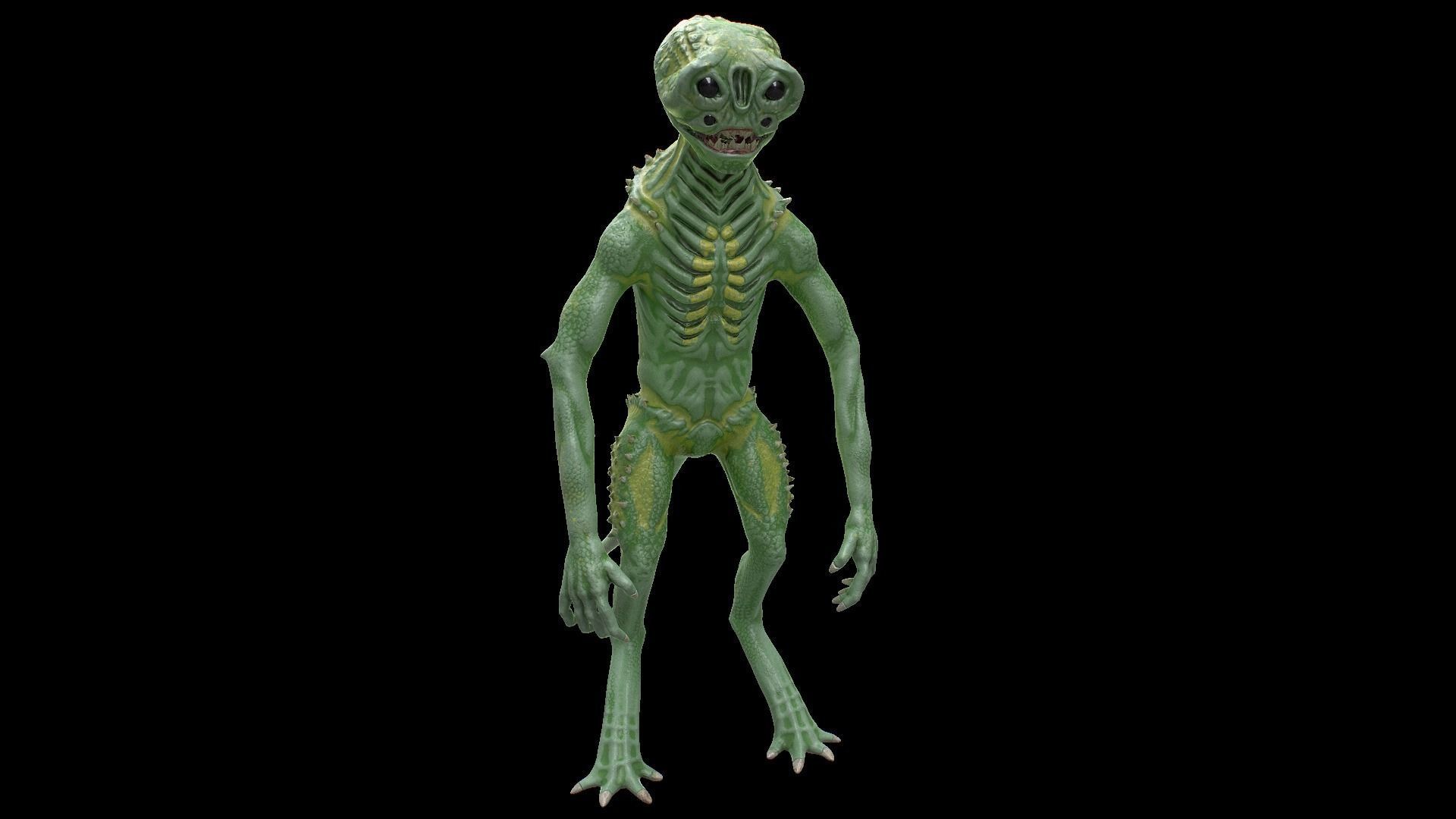 Alien Monster Low-poly 3D model_15