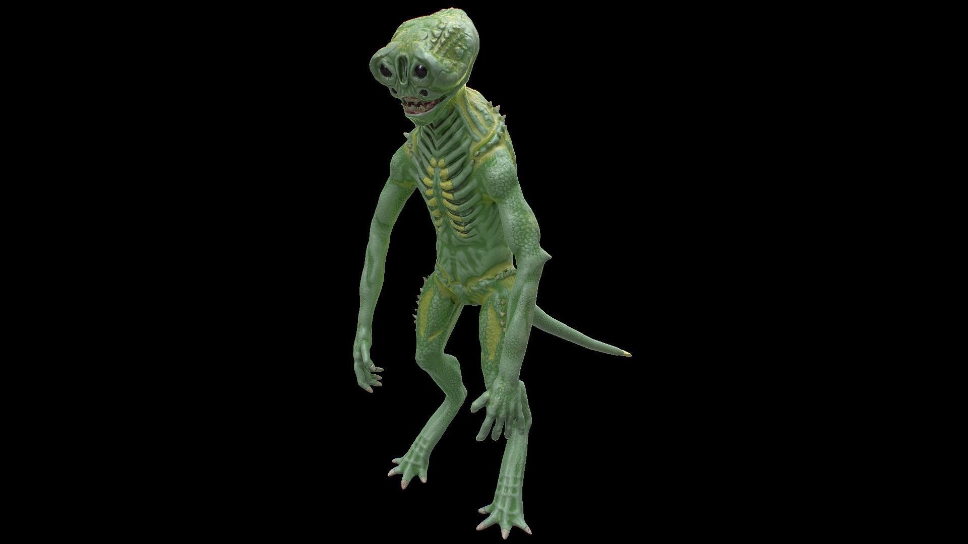 Alien Monster Low-poly 3D model_20