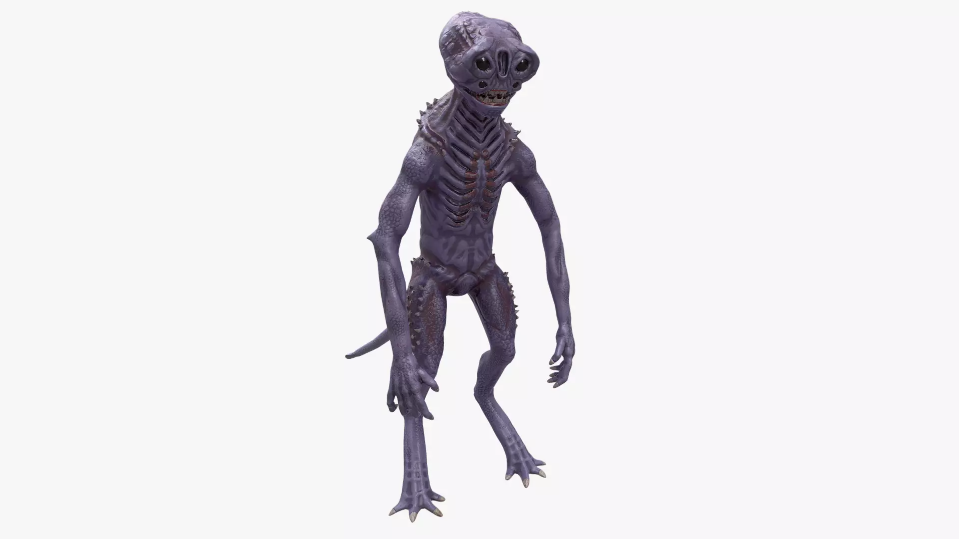 Alien Monster Low-poly 3D model_0