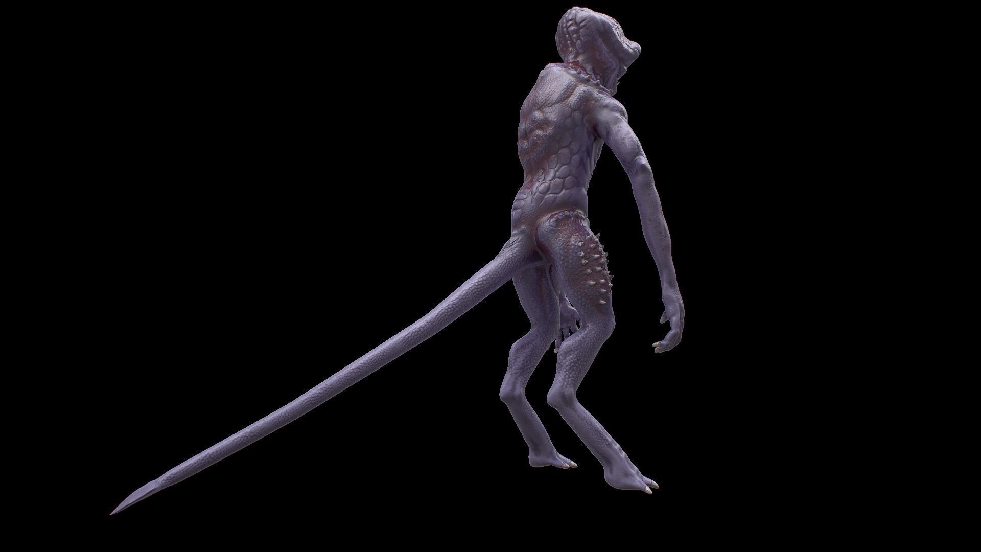 Alien Monster Low-poly 3D model_8