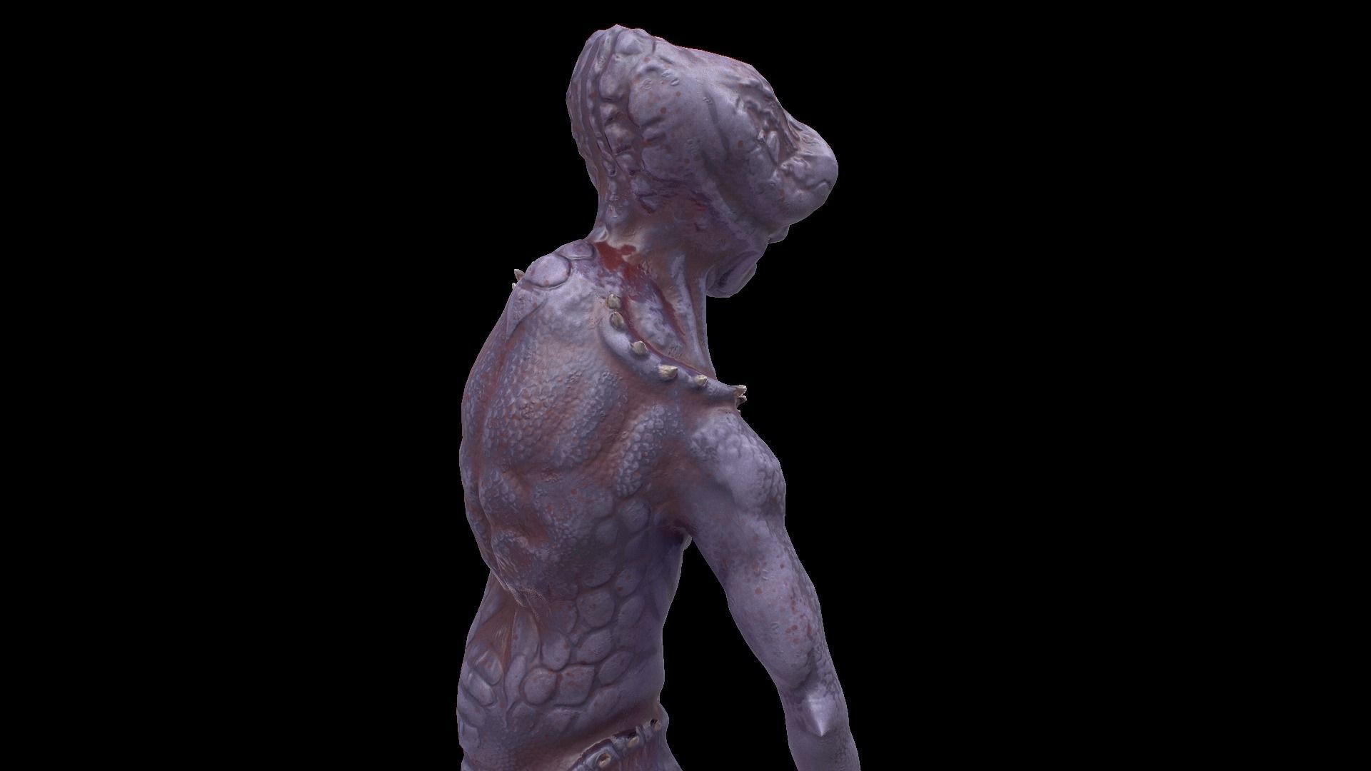 Alien Monster Low-poly 3D model_12