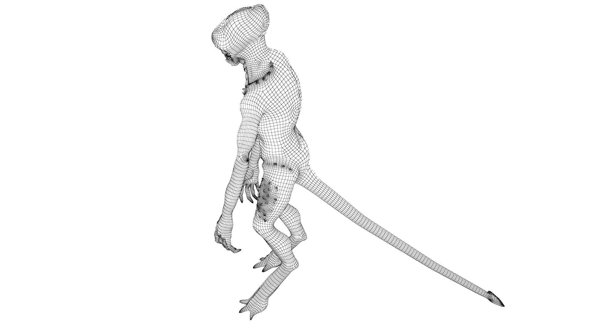 Alien Monster Low-poly 3D model_25