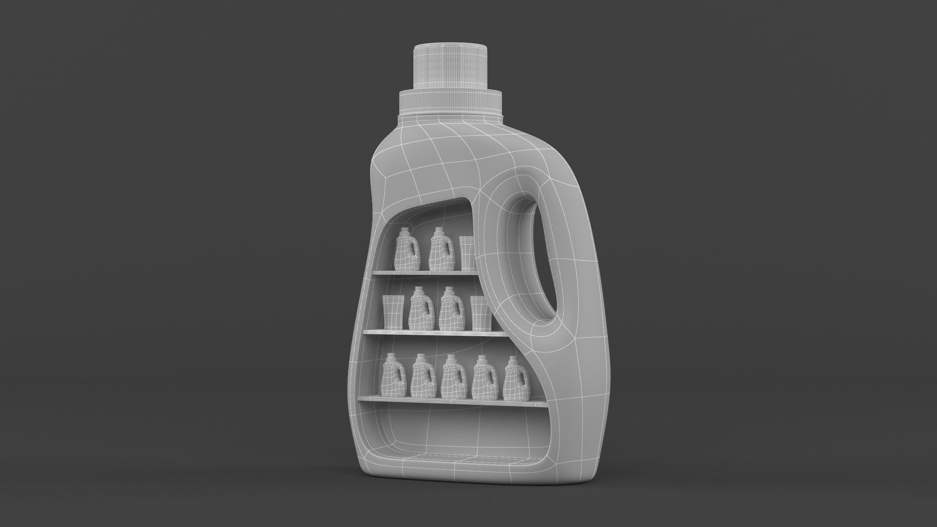 Laundry Detergent Display Rack 3D model_6