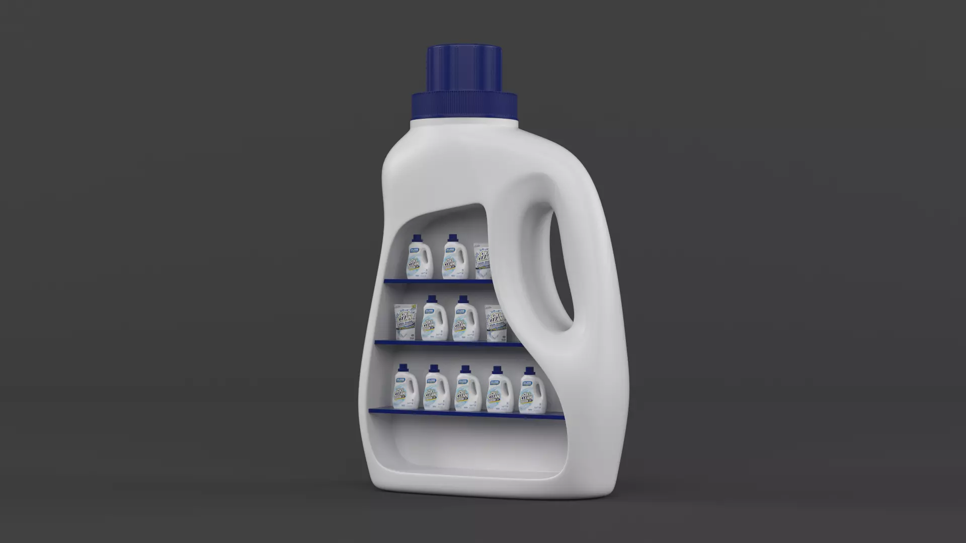 Laundry Detergent Display Rack 3D model_0