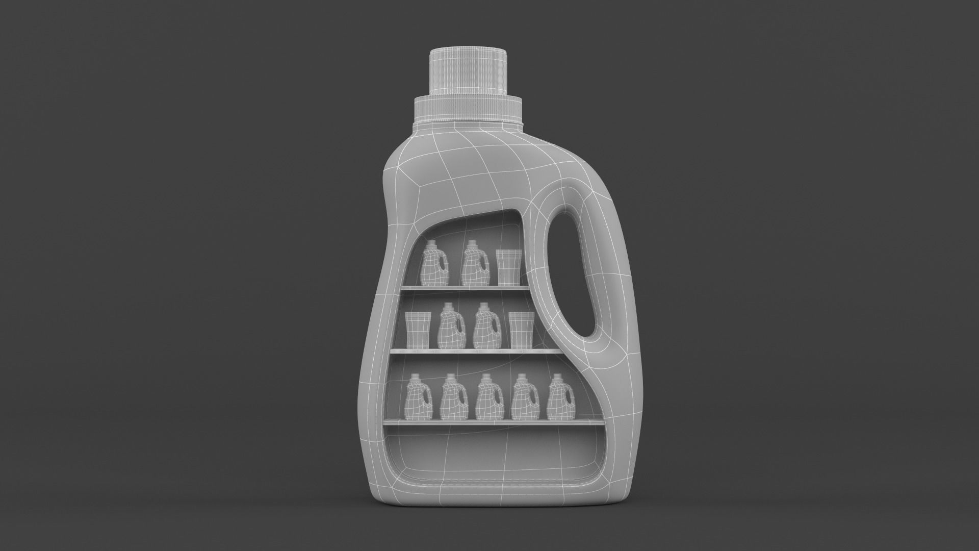 Laundry Detergent Display Rack 3D model_7