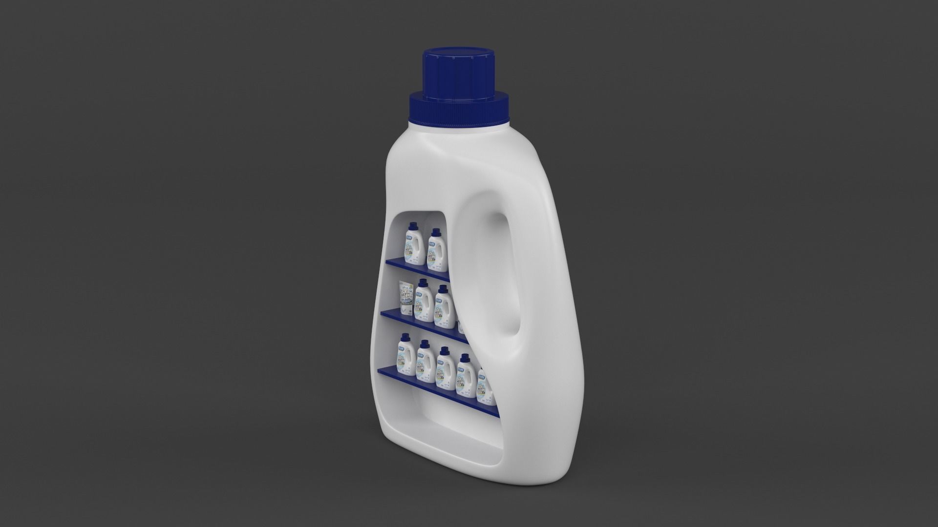 Laundry Detergent Display Rack 3D model_5