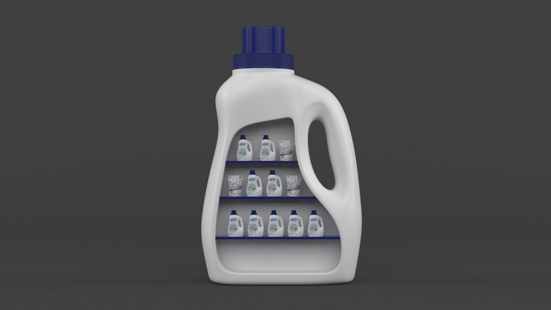 Laundry Detergent Display Rack 3D model_1