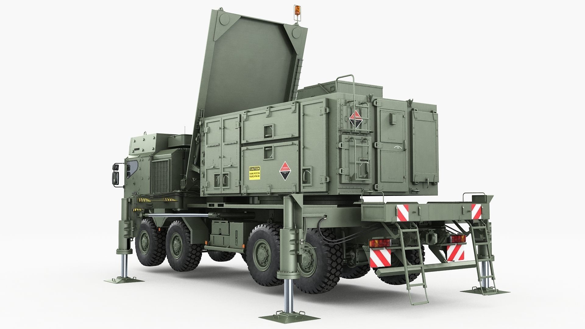 Radar MPQ-53 based on MAN truck armor chassis 3D model_8
