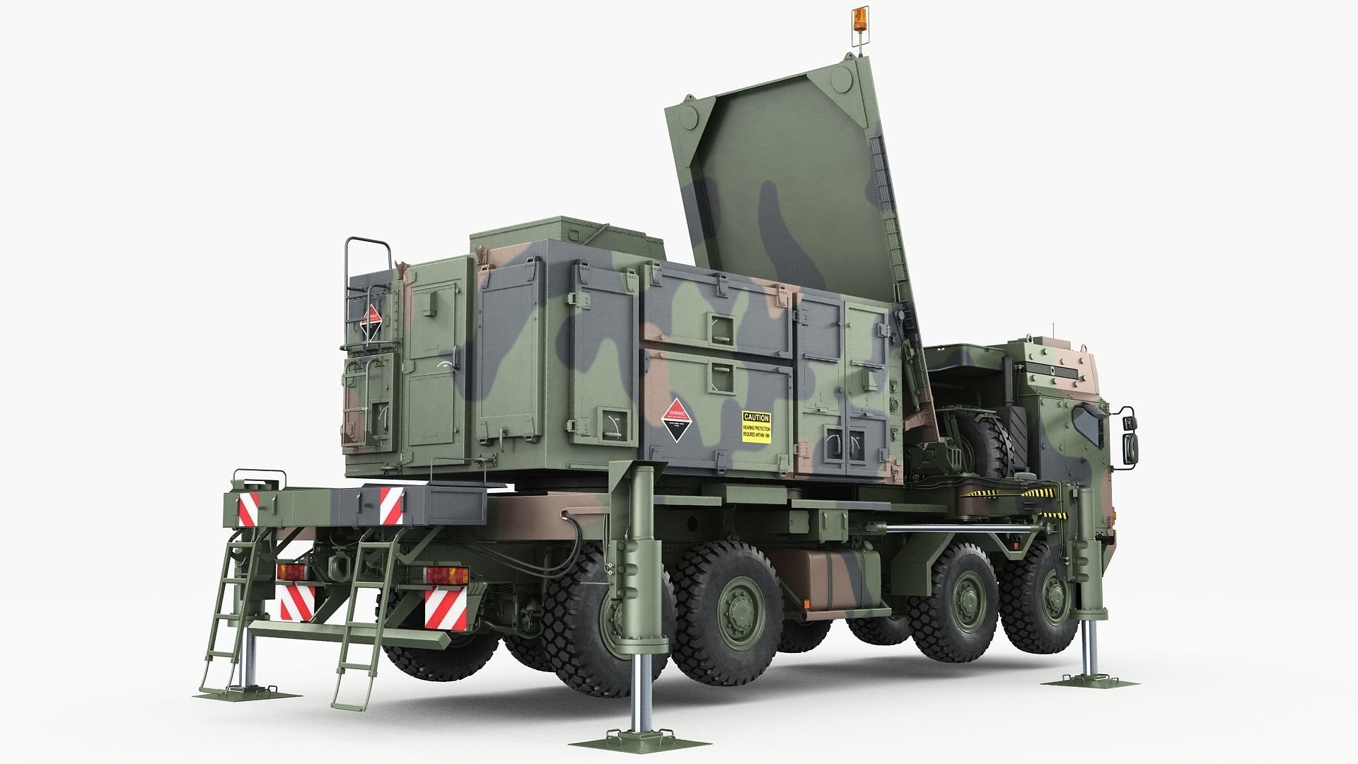 Radar MPQ-53 based on MAN truck armor chassis 3D model_5