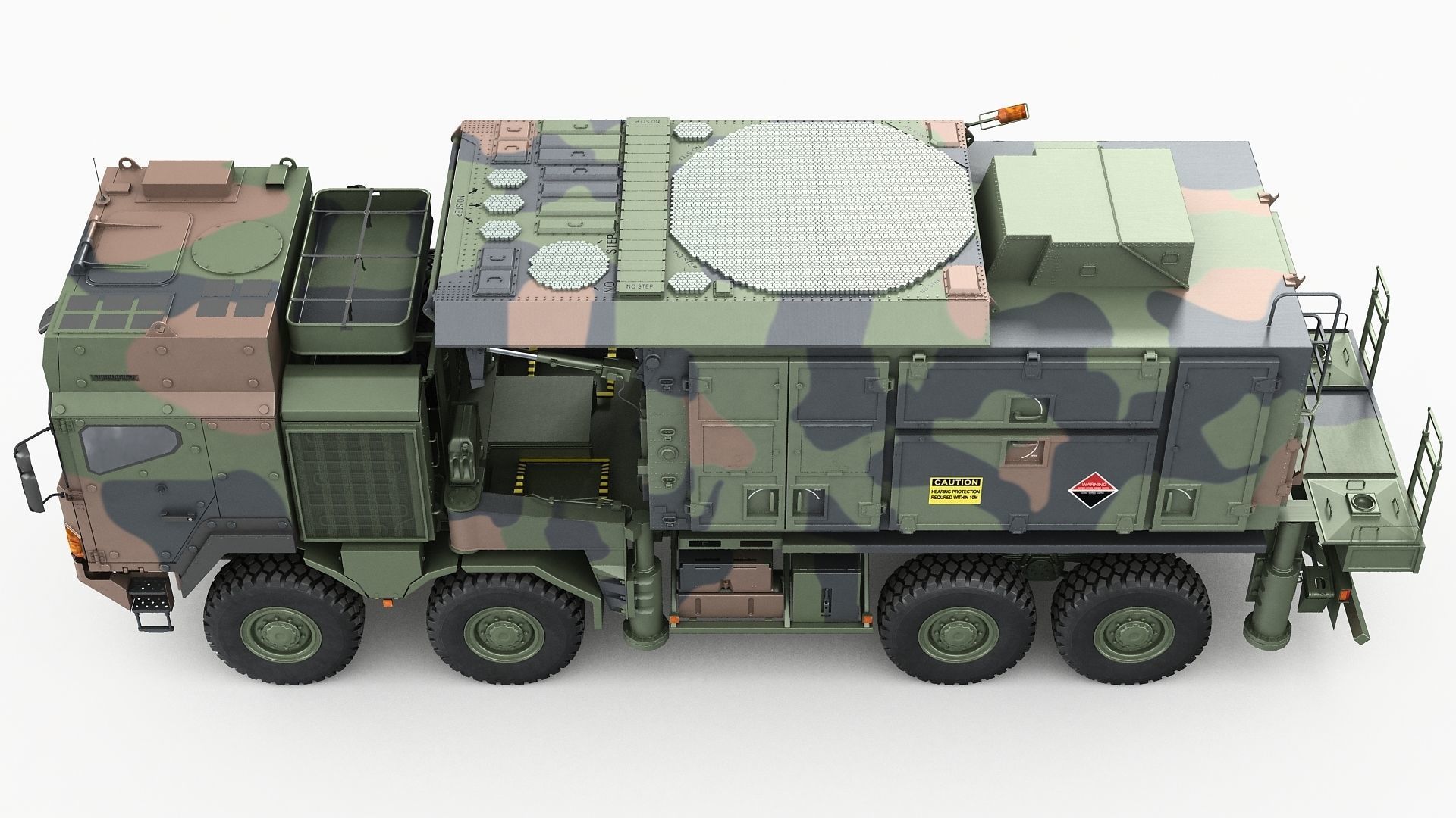 Radar MPQ-53 based on MAN truck armor chassis 3D model_9
