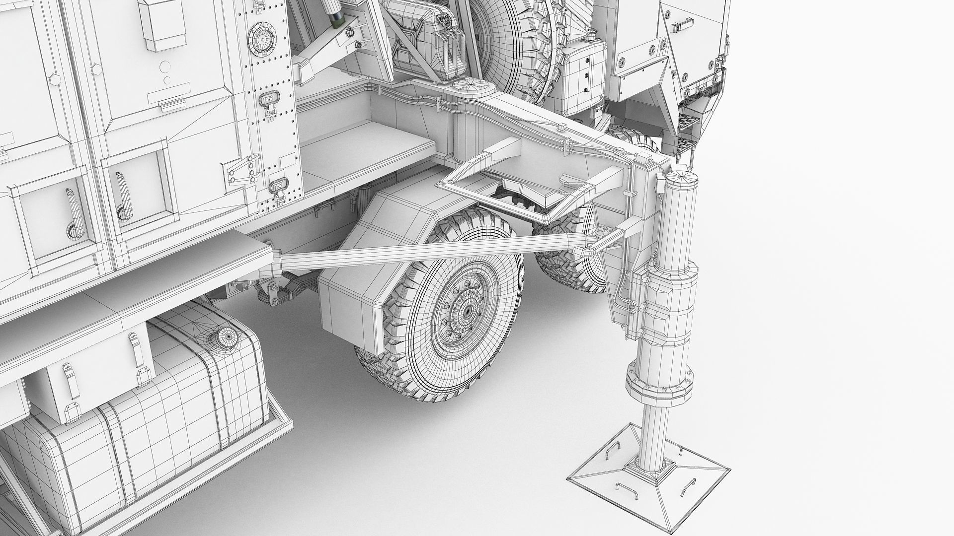Radar MPQ-53 based on MAN truck armor chassis 3D model_29